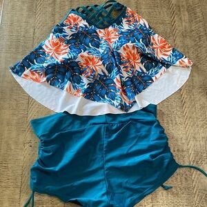 SHEIN Swimsuit Floral Tropical Shorts
